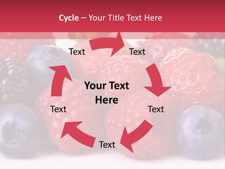 A Pile Of Berries And Raspberries On A White Background PowerPoint Template