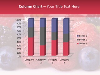 A Pile Of Berries And Raspberries On A White Background PowerPoint Template