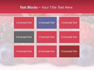 A Pile Of Berries And Raspberries On A White Background PowerPoint Template