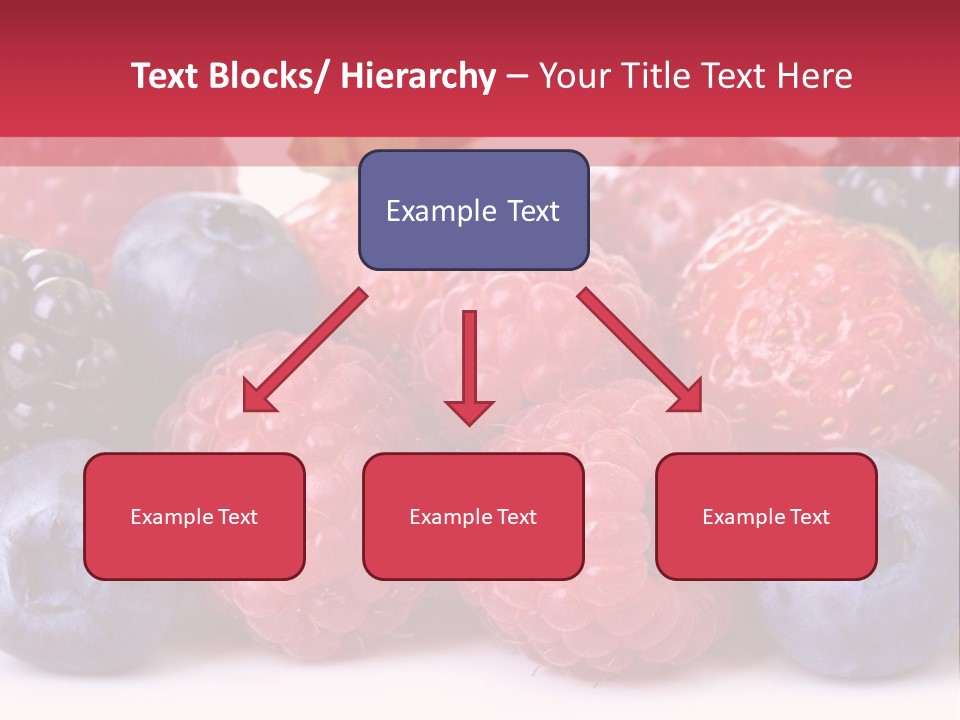A Pile Of Berries And Raspberries On A White Background PowerPoint Template
