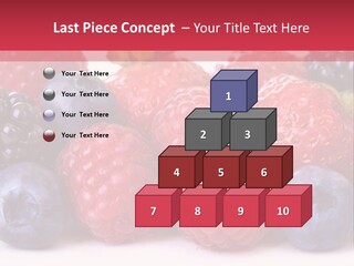 A Pile Of Berries And Raspberries On A White Background PowerPoint Template