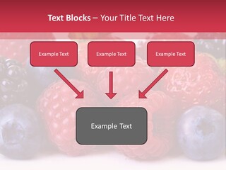 A Pile Of Berries And Raspberries On A White Background PowerPoint Template