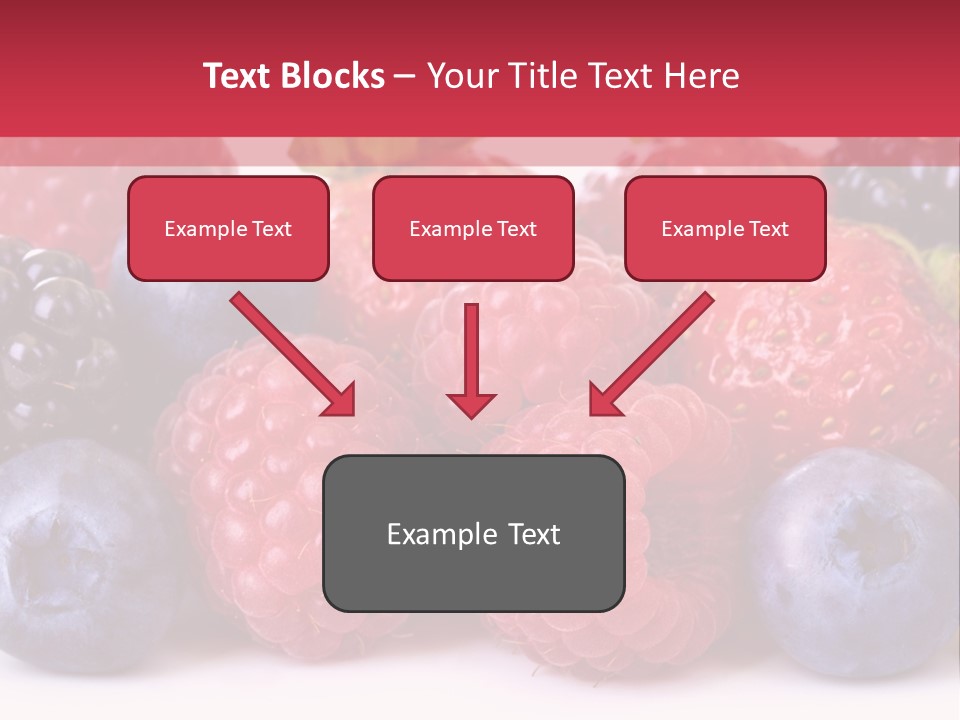 A Pile Of Berries And Raspberries On A White Background PowerPoint Template