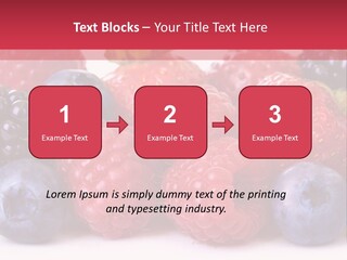 A Pile Of Berries And Raspberries On A White Background PowerPoint Template