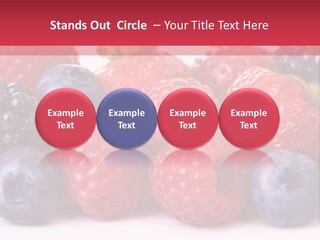 A Pile Of Berries And Raspberries On A White Background PowerPoint Template