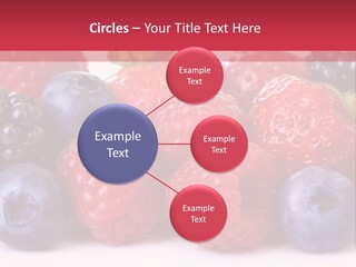 A Pile Of Berries And Raspberries On A White Background PowerPoint Template