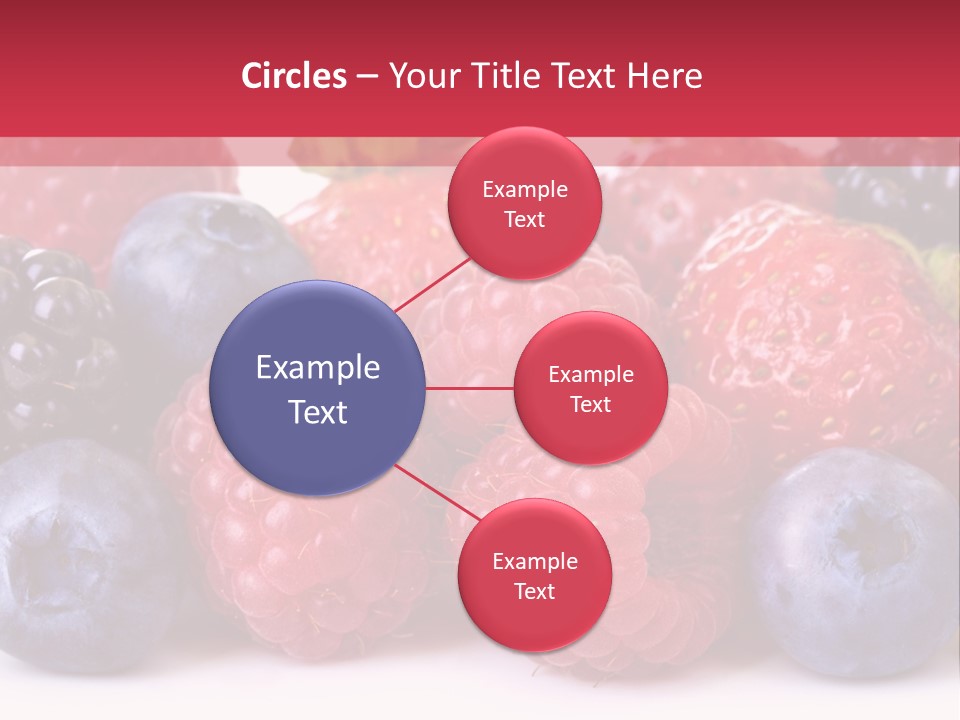 A Pile Of Berries And Raspberries On A White Background PowerPoint Template