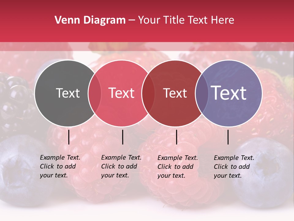 A Pile Of Berries And Raspberries On A White Background PowerPoint Template