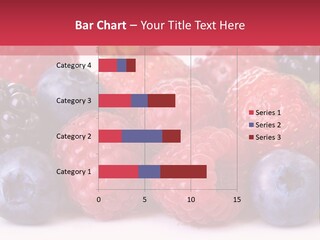 A Pile Of Berries And Raspberries On A White Background PowerPoint Template