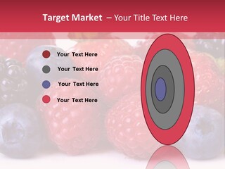 A Pile Of Berries And Raspberries On A White Background PowerPoint Template