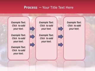 A Pile Of Berries And Raspberries On A White Background PowerPoint Template