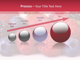 A Pile Of Berries And Raspberries On A White Background PowerPoint Template