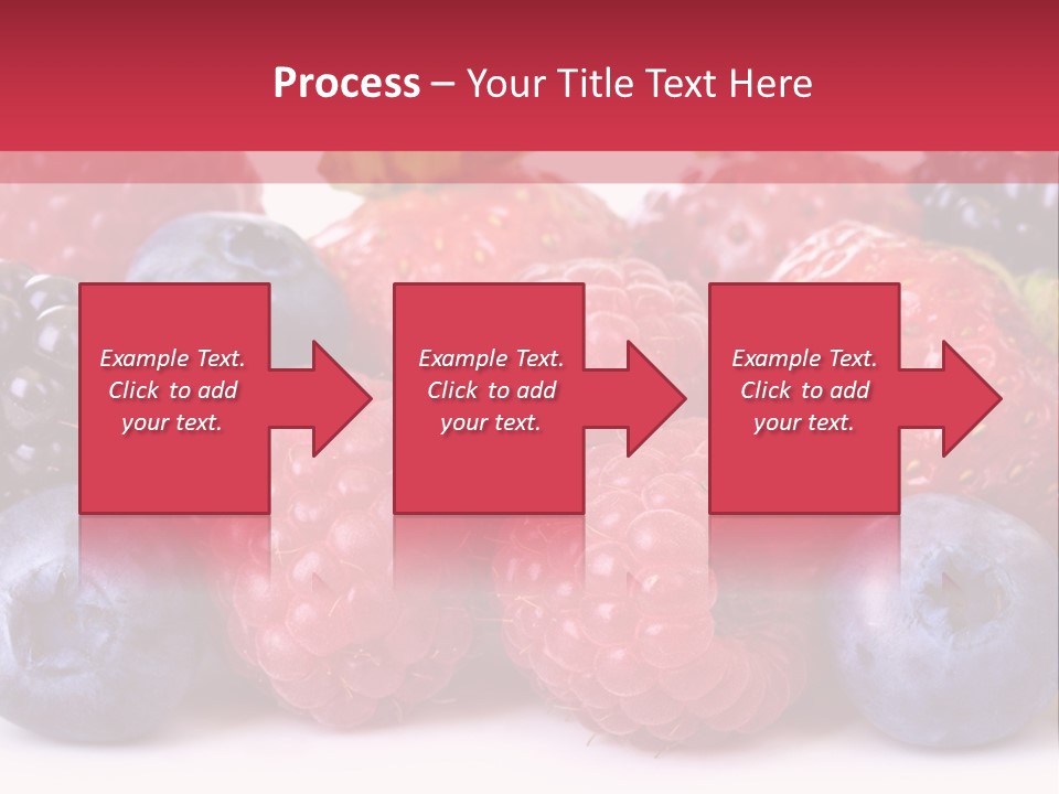 A Pile Of Berries And Raspberries On A White Background PowerPoint Template