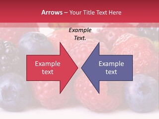 A Pile Of Berries And Raspberries On A White Background PowerPoint Template