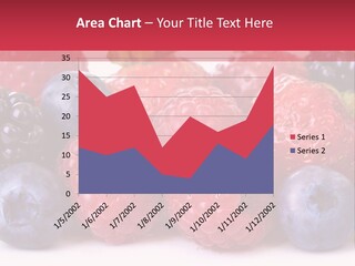 A Pile Of Berries And Raspberries On A White Background PowerPoint Template