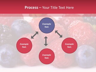 A Pile Of Berries And Raspberries On A White Background PowerPoint Template