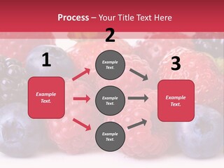 A Pile Of Berries And Raspberries On A White Background PowerPoint Template