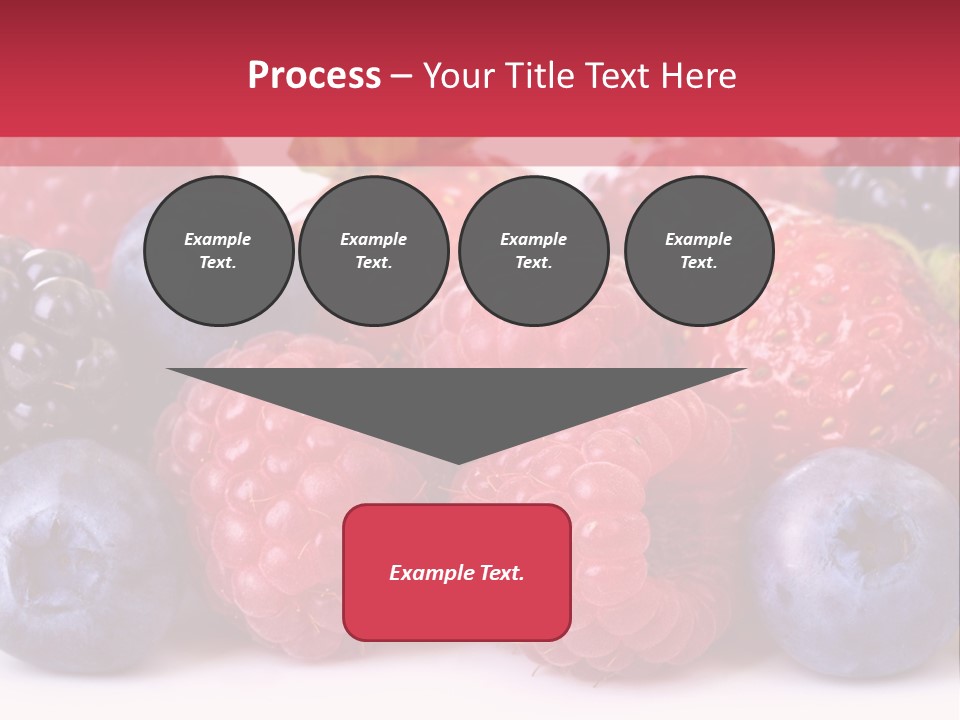 A Pile Of Berries And Raspberries On A White Background PowerPoint Template