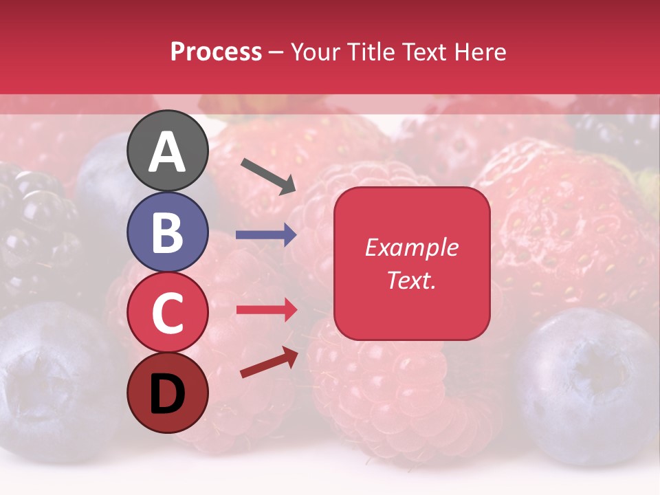 A Pile Of Berries And Raspberries On A White Background PowerPoint Template