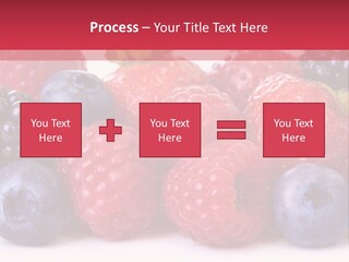 A Pile Of Berries And Raspberries On A White Background PowerPoint Template