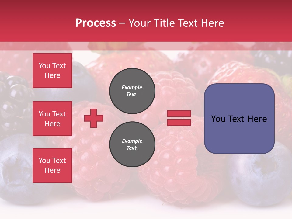 A Pile Of Berries And Raspberries On A White Background PowerPoint Template