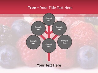 A Pile Of Berries And Raspberries On A White Background PowerPoint Template