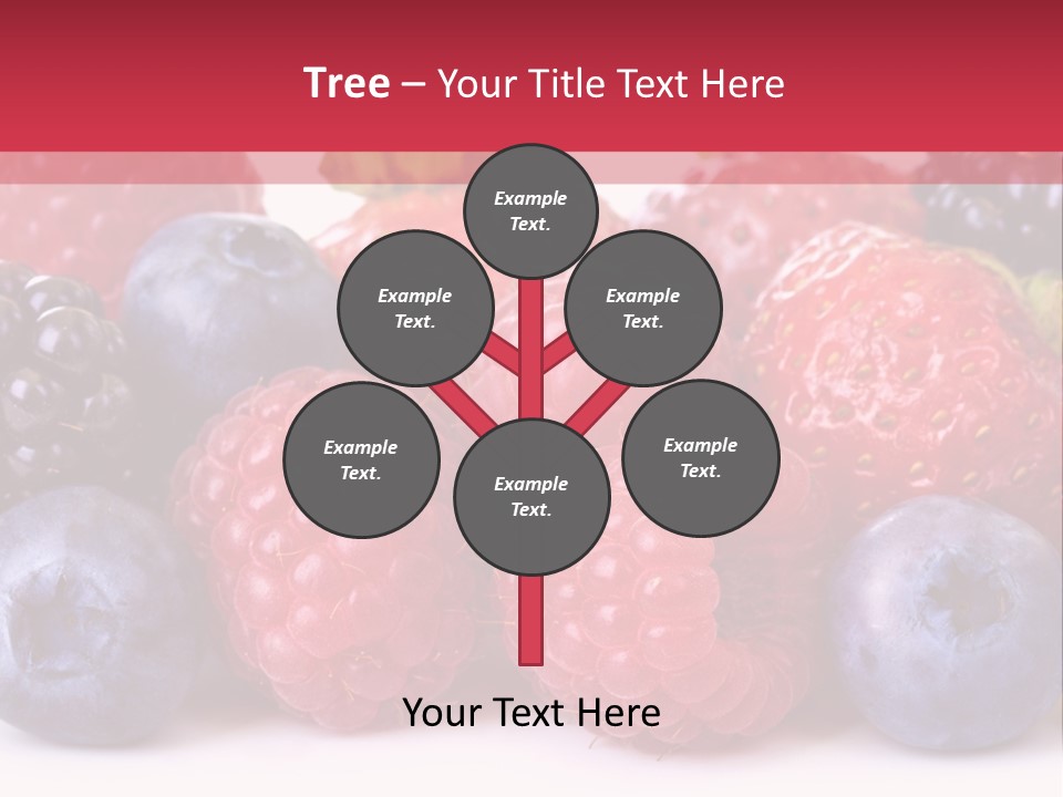 A Pile Of Berries And Raspberries On A White Background PowerPoint Template