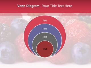 A Pile Of Berries And Raspberries On A White Background PowerPoint Template