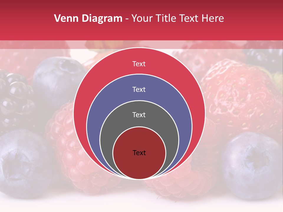 A Pile Of Berries And Raspberries On A White Background PowerPoint Template