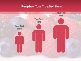 A Pile Of Berries And Raspberries On A White Background PowerPoint Template