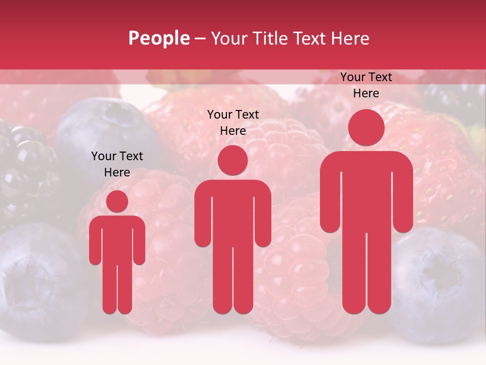 A Pile Of Berries And Raspberries On A White Background PowerPoint Template