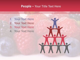 A Pile Of Berries And Raspberries On A White Background PowerPoint Template