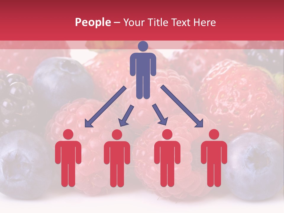 A Pile Of Berries And Raspberries On A White Background PowerPoint Template