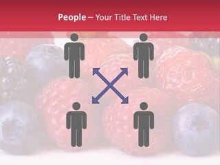 A Pile Of Berries And Raspberries On A White Background PowerPoint Template