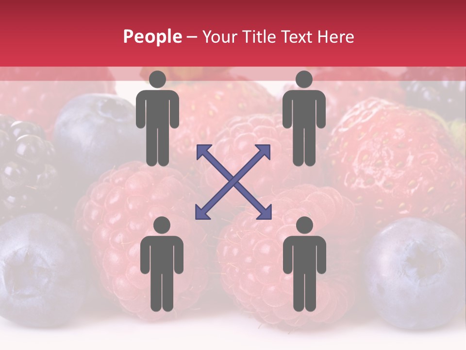 A Pile Of Berries And Raspberries On A White Background PowerPoint Template