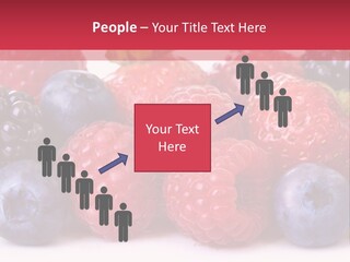 A Pile Of Berries And Raspberries On A White Background PowerPoint Template