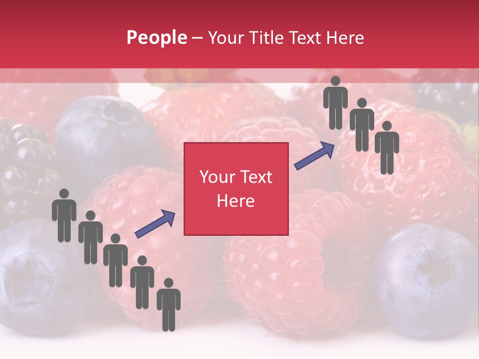 A Pile Of Berries And Raspberries On A White Background PowerPoint Template