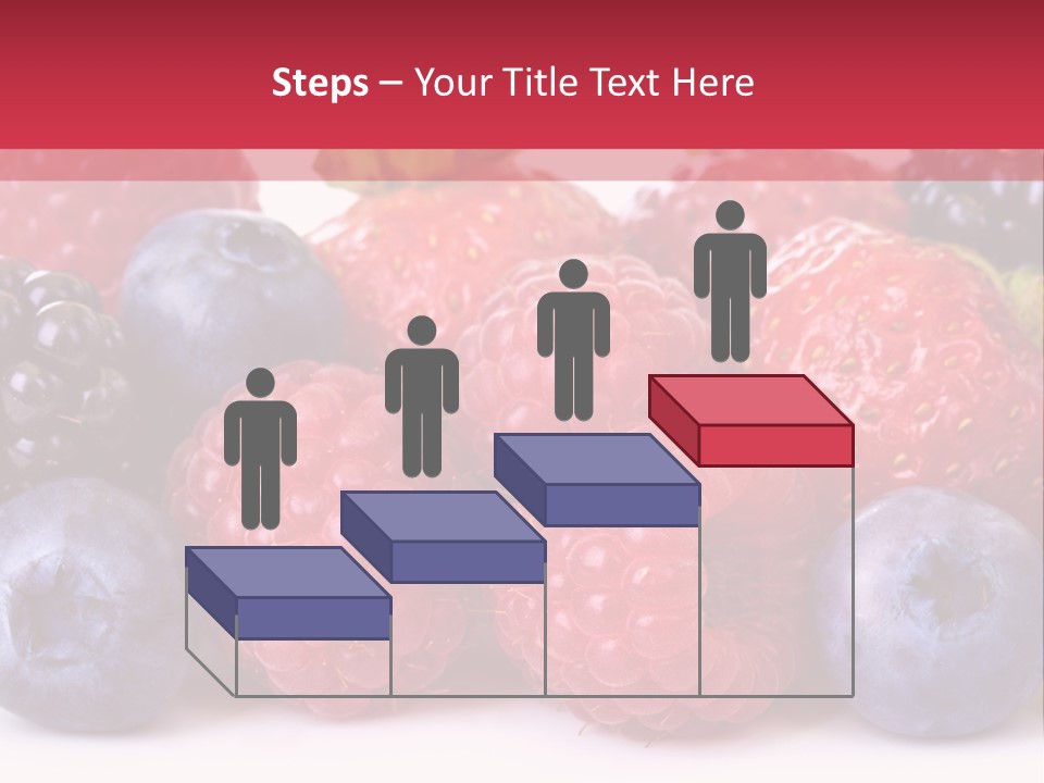 A Pile Of Berries And Raspberries On A White Background PowerPoint Template