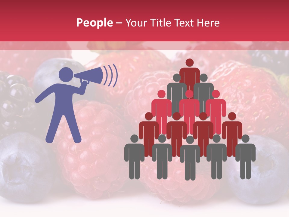 A Pile Of Berries And Raspberries On A White Background PowerPoint Template