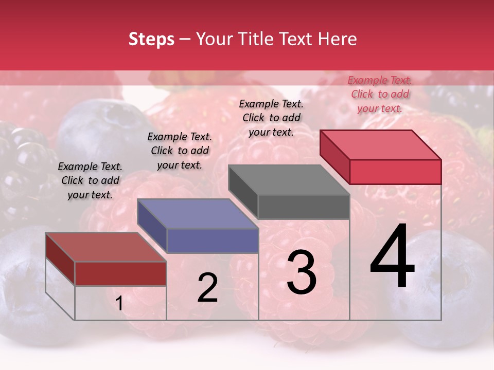 A Pile Of Berries And Raspberries On A White Background PowerPoint Template