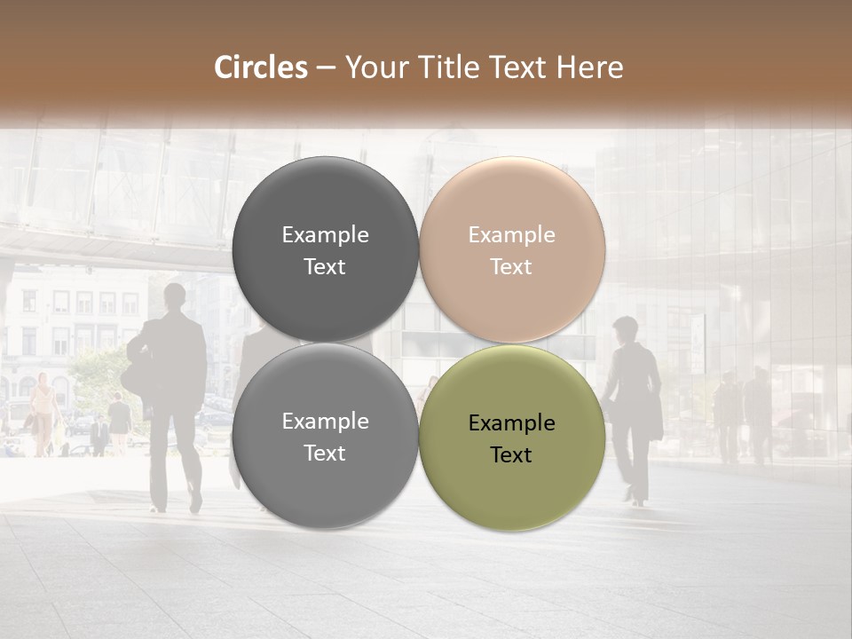 A Group Of People Walking Down A Street PowerPoint Template