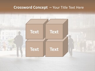 A Group Of People Walking Down A Street PowerPoint Template