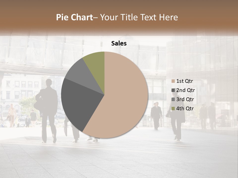 A Group Of People Walking Down A Street PowerPoint Template