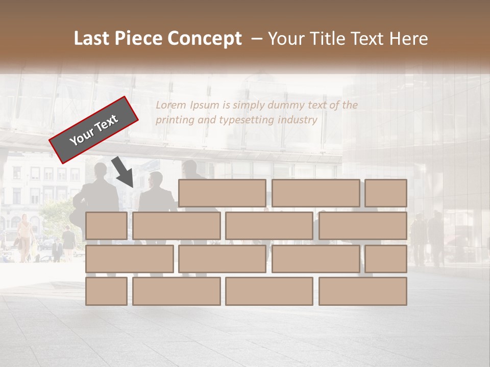 A Group Of People Walking Down A Street PowerPoint Template