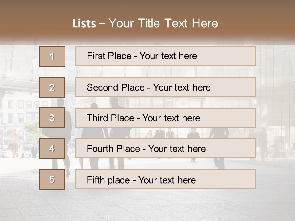 A Group Of People Walking Down A Street PowerPoint Template