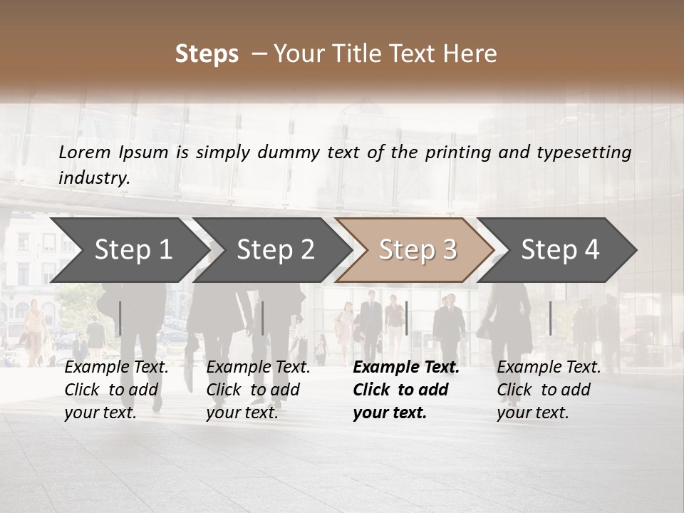 A Group Of People Walking Down A Street PowerPoint Template