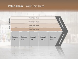 A Group Of People Walking Down A Street PowerPoint Template
