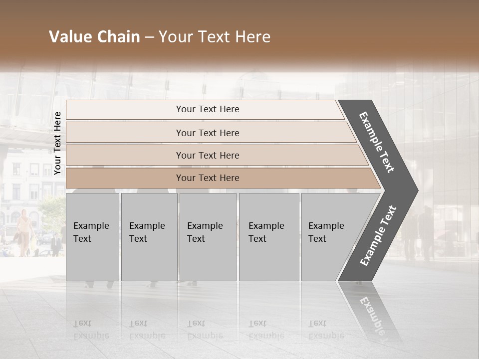 A Group Of People Walking Down A Street PowerPoint Template