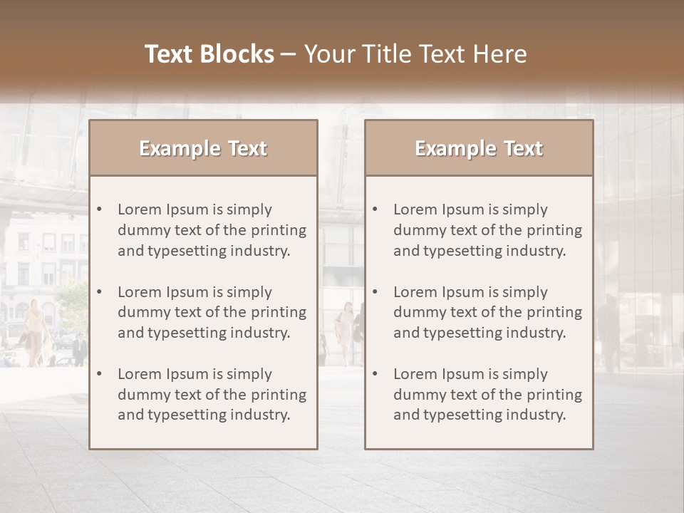 A Group Of People Walking Down A Street PowerPoint Template