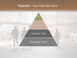 A Group Of People Walking Down A Street PowerPoint Template